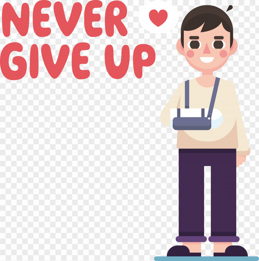 Disability Never Give Up Disability Day PNG