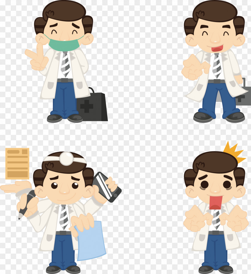 Doctor Cartoon Elements Respirator Physician PNG