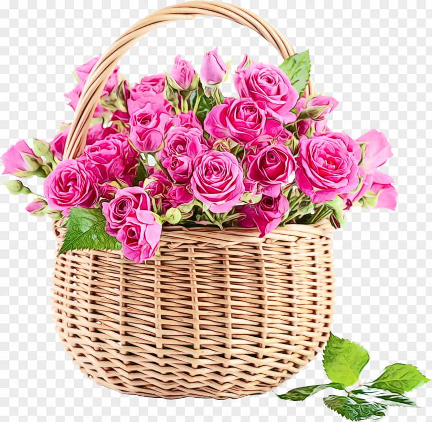Wicker Plant Garden Roses PNG
