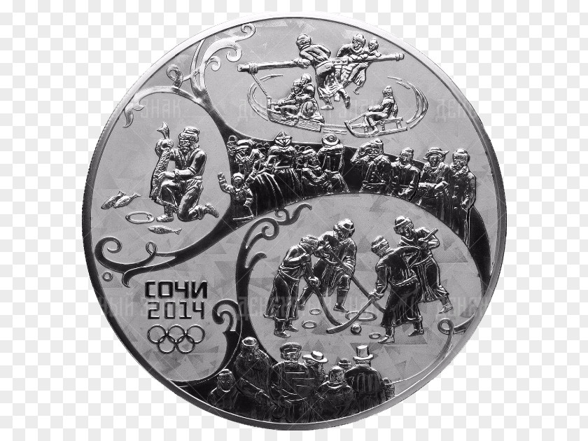 Coin 2014 Winter Olympics Sochi Silver Sberbank Of Russia PNG