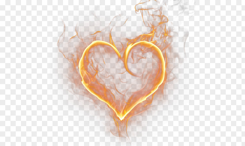Heart-shaped Light Flame PNG