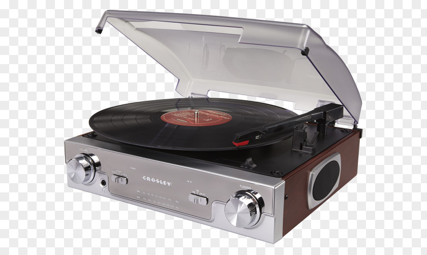 Radio Crosley Tech Turntable Am Fm Phonograph Record FM Broadcasting PNG