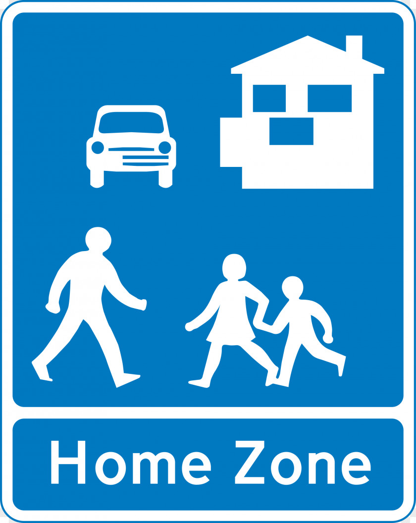 Road Traffic Sign Home Zone PNG