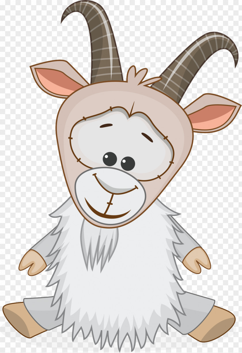 Vector Cartoon Goat Alpine Ibex Sheep Clip Art PNG