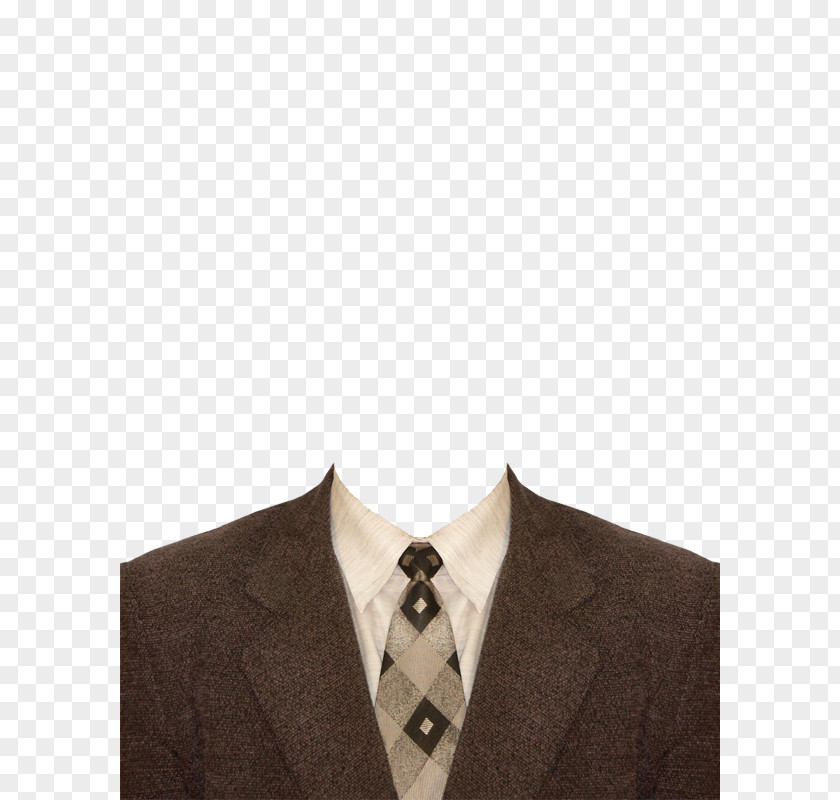 Flower Brown Suit And Tie Template Shirt PNG
