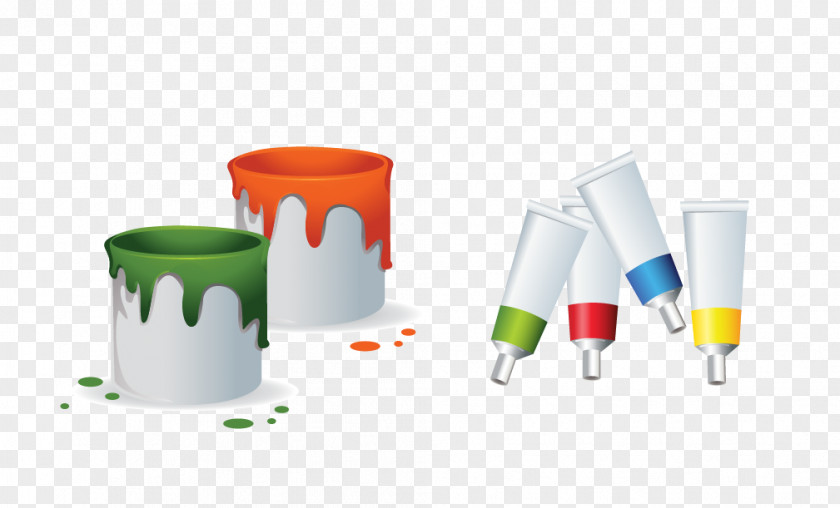 Vector Paint Bucket Painting Art Palette Icon PNG