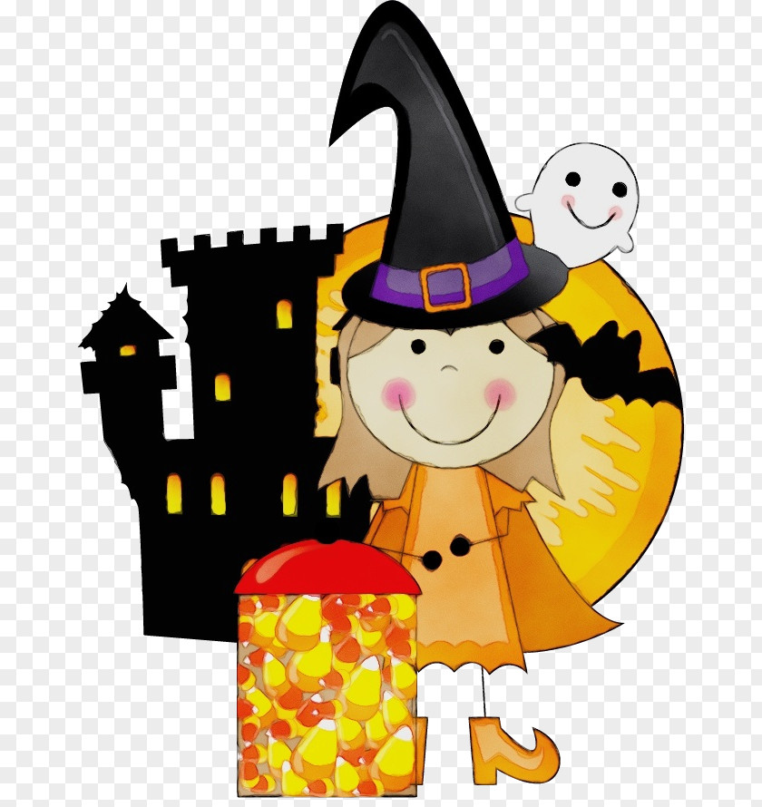 Witch Hat Candy Corn Cartoon PNG