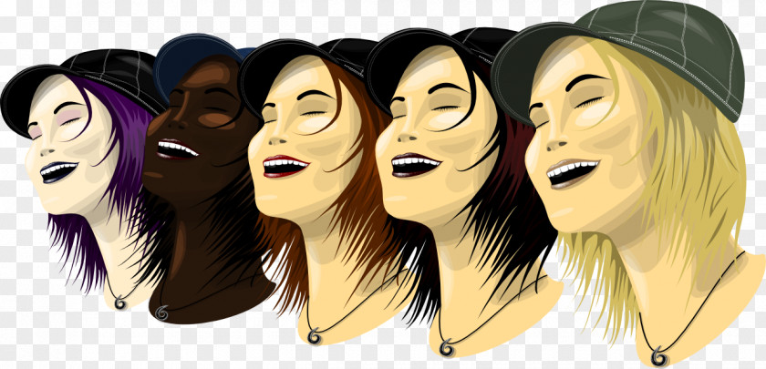 Women Laughing Eyebrow Hair Coloring Cheek Lip Beauty PNG