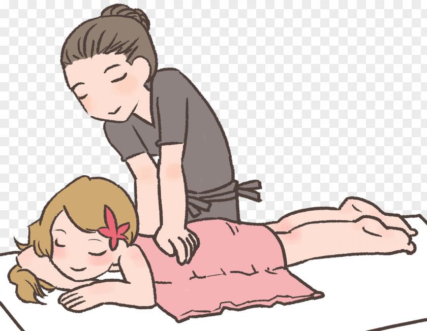 Back Pain Massage Cartoon Day Spa Comics PNG
