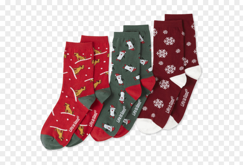 Christmas Colored Socks Crew Sock Stockings Pajamas PNG
