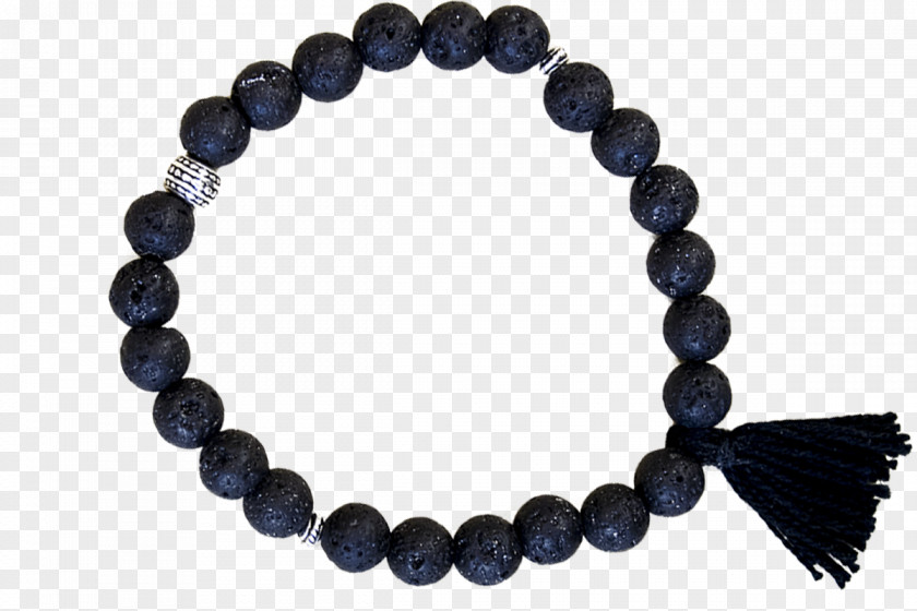 Gemstone Charm Bracelet Onyx Buddhist Prayer Beads PNG