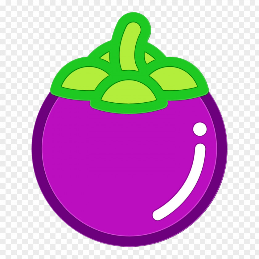 Smile Eggplant Green Circle PNG