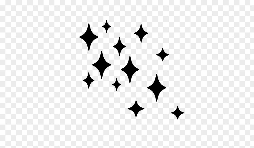 Black Diamond Star Rhombus And White PNG