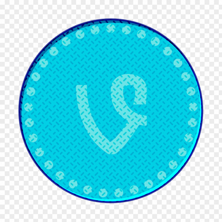 Electric Blue Teal Social Media Icon PNG