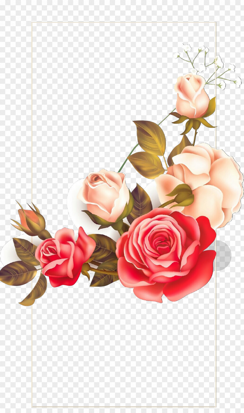 Petal Bouquet Garden Roses PNG