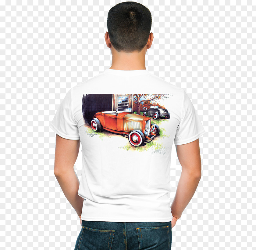 Hot Rod Pickup Printed T-shirt Printing PNG