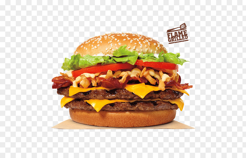Bacon Whopper Hamburger Cheeseburger Big King PNG