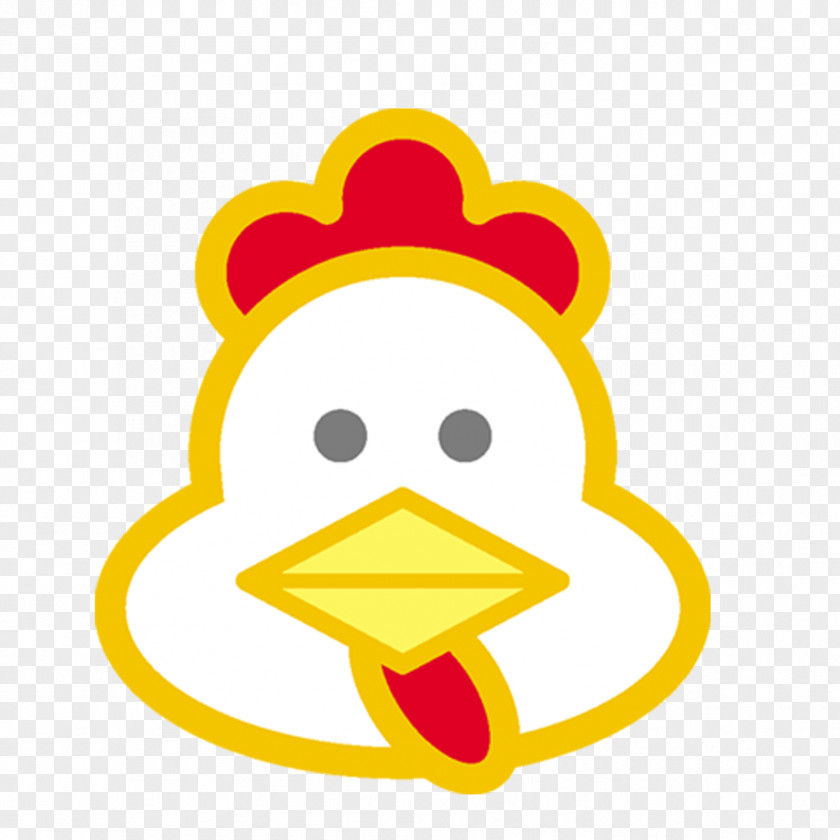 Cute Cartoon Head Chicken Rooster PNG