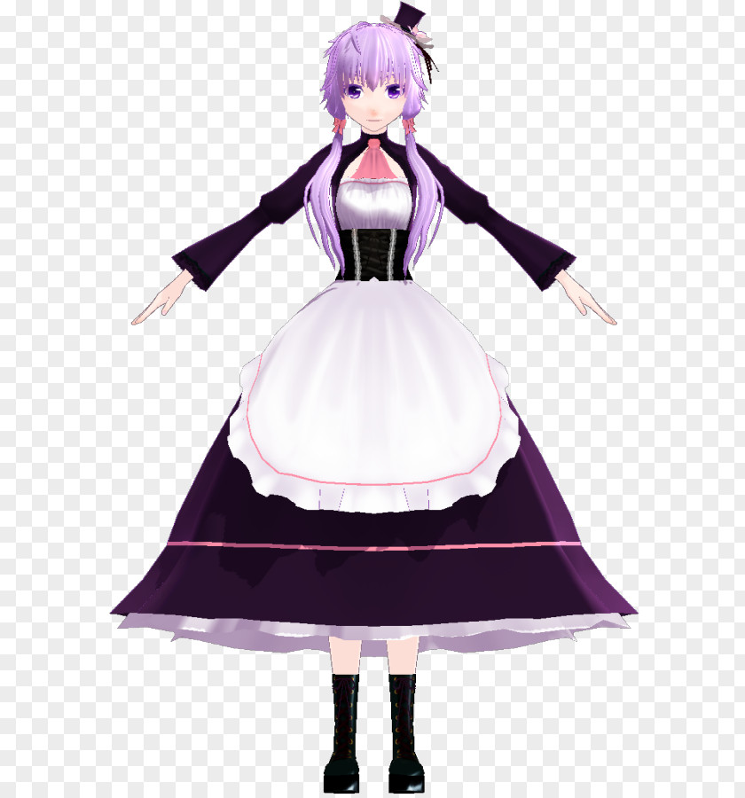 Maid Yuzuki Yukari MikuMikuDance Voiceroid The Bitchelor PNG