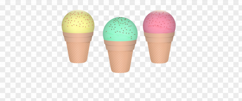 Vector Painted Cones Ice Cream Cone PNG