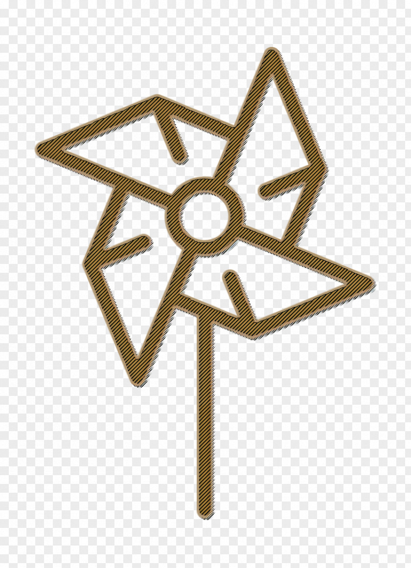 Wind Icon Linear Detailed Travel Elements Pinwheel PNG