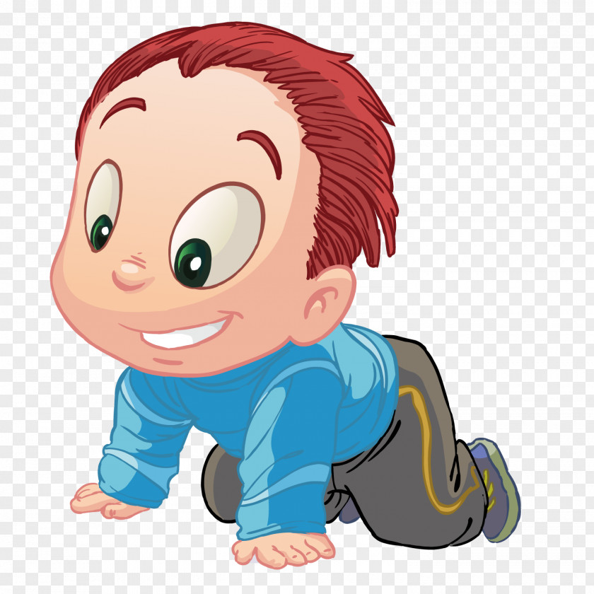Crawl Vector Graphics Child Cartoon Infant Boy PNG