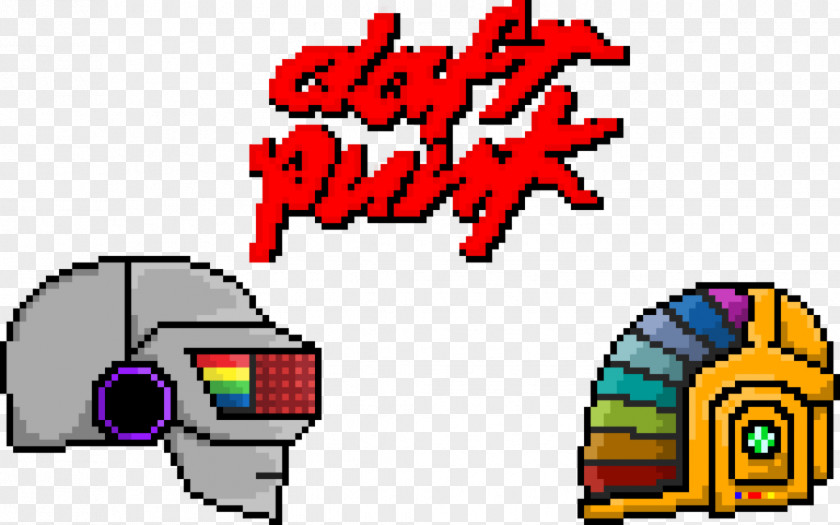 Daft Punk Pixel Art PNG