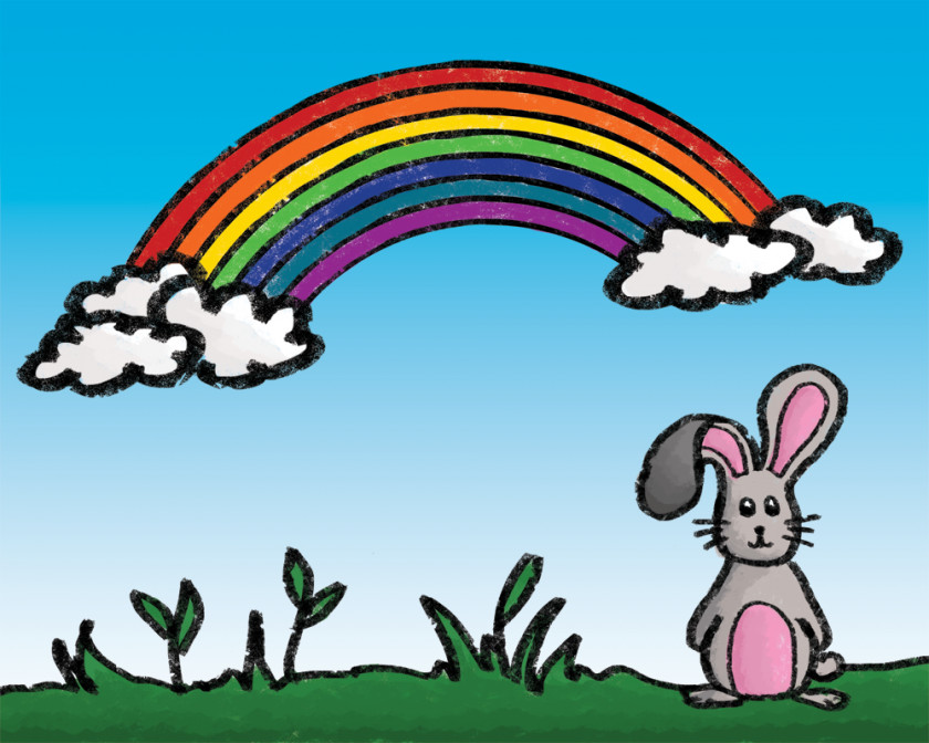 Pics Of Rainbows Rainbow Dash Rabbit Drawing Clip Art PNG