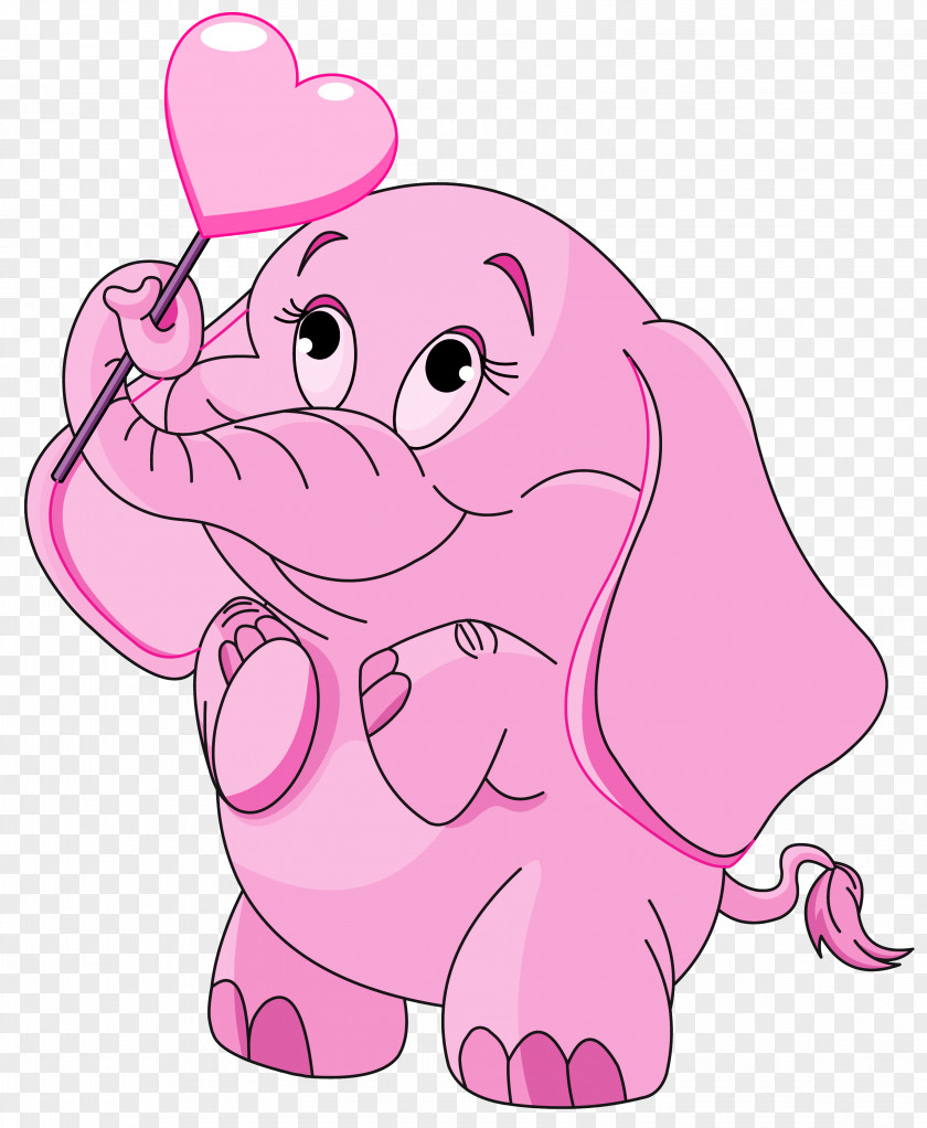 Pink Love Elephant Clipart Seeing Elephants Computer File PNG