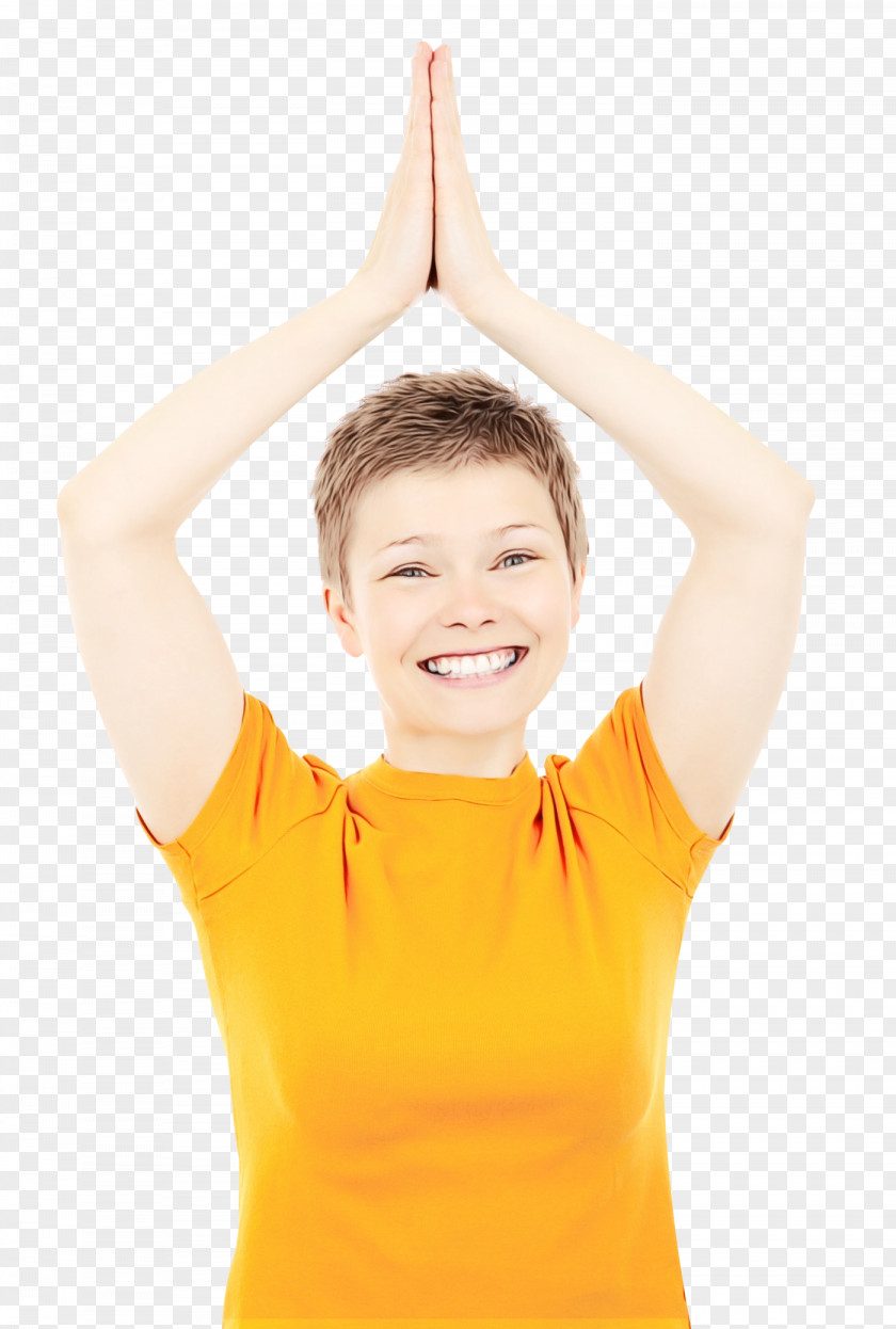 Yellow Shoulder Head Skin Gesture PNG