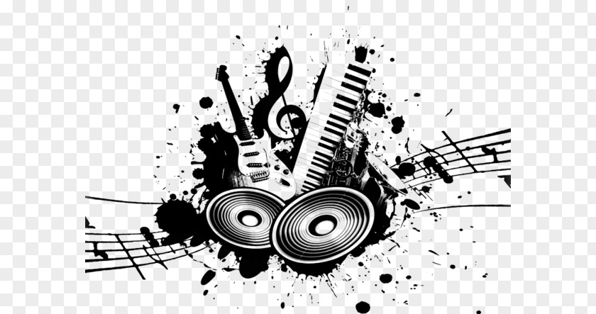 Background Poster Musik Musical Instruments Disco Shutterstock Mural PNG