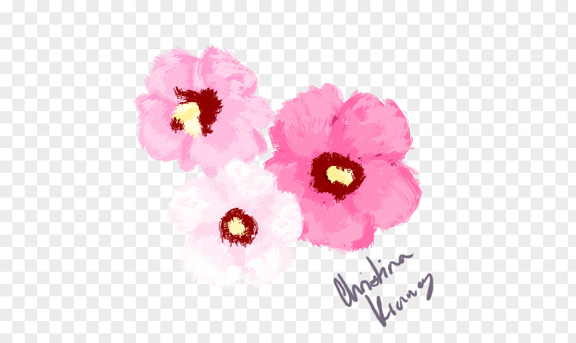 Painting Mallows Common Hibiscus Art Drawing PNG