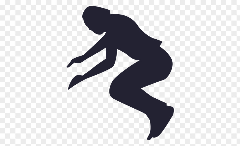 Silhouette Jumping PNG