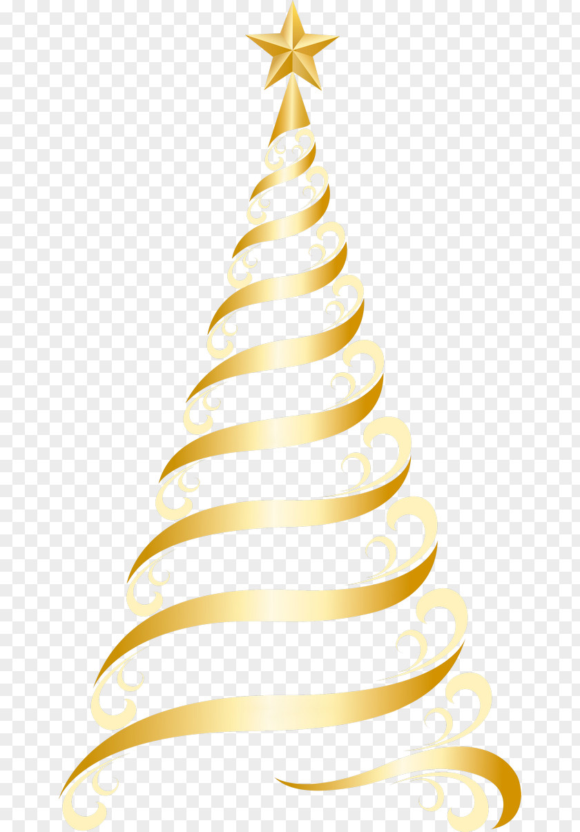 Transparent Golden Deco Tree Clipart Christmas Ornament Clip Art PNG