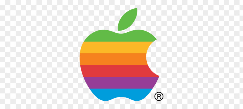 Apple Logo Rainbow Color Brand PNG