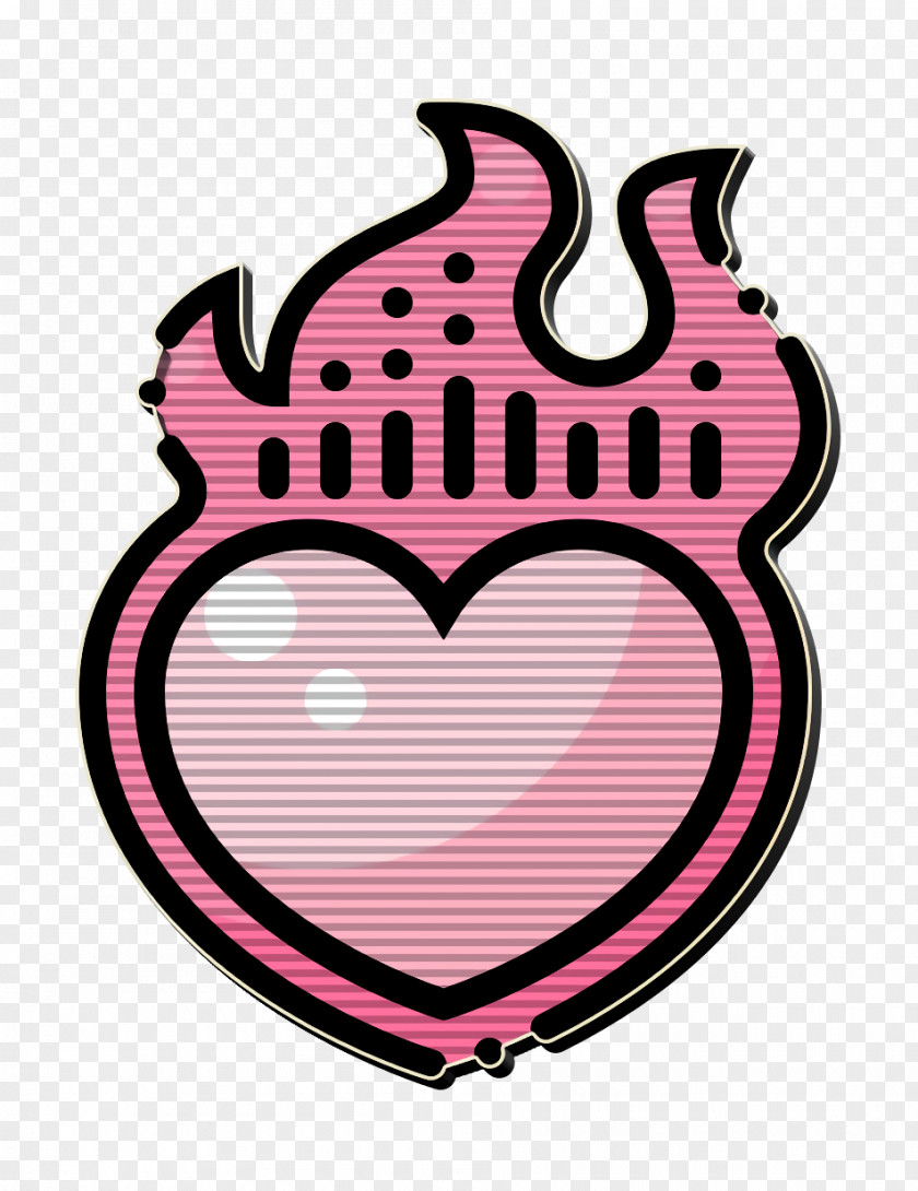 Fire Icon Love Heart PNG