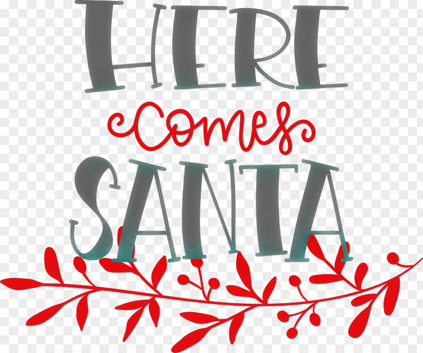 Here Comes Santa Christmas PNG