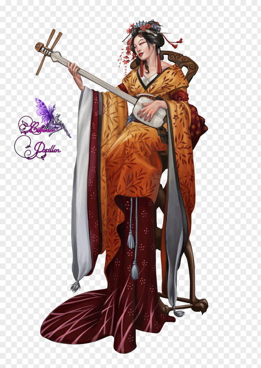 Pathfinder Geisha Roleplaying Game Art Character PNG