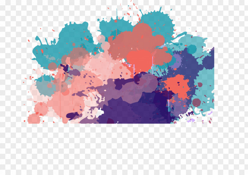 Watercolor Ink Droplets Graffiti Background Paint Color Download PNG