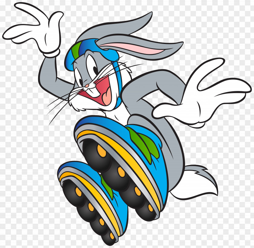 Bugs Bunny With Roller Skates Clip Art Image Smurfette Thumper Cartoon PNG