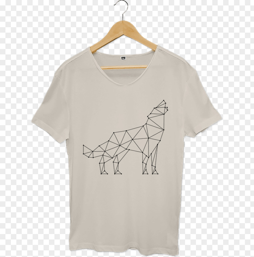 Geometric Wolf T-shirt Sleeve Collar Comme Un Camion Outerwear PNG