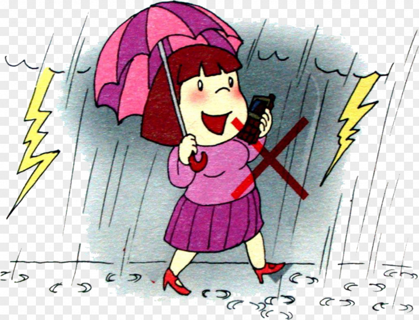 Thunderstorm Weather Call Lightning Cartoon PNG