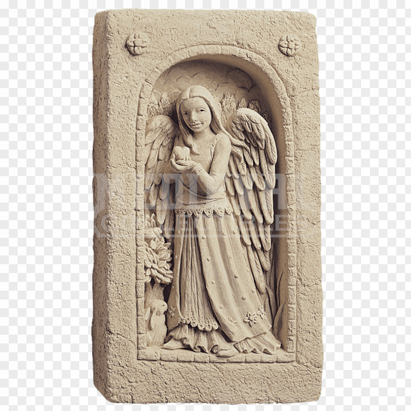Angel Stone Carving Statue Sculpture Garden Ornament PNG