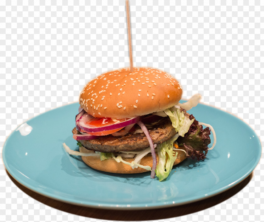 Breakfast Cheeseburger Buffalo Burger Veggie Hamburger Fast Food PNG