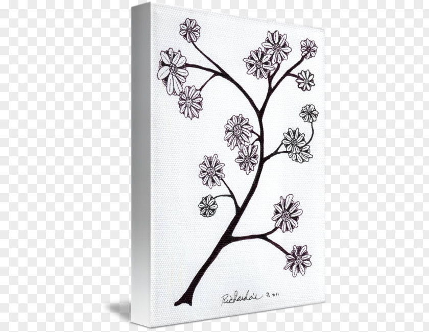 Ink Flowers Paper Canvas Art Inkstick PNG