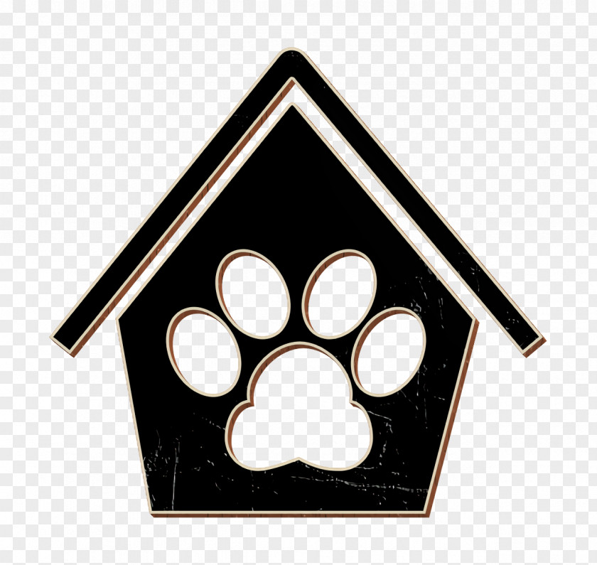 Pet Hotel Icon Dog Pawprint In A House PNG