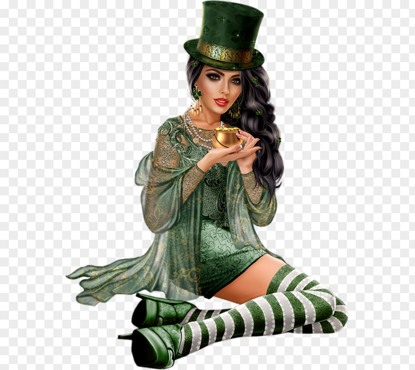 Saint Patrick's Day Woman Female PNG