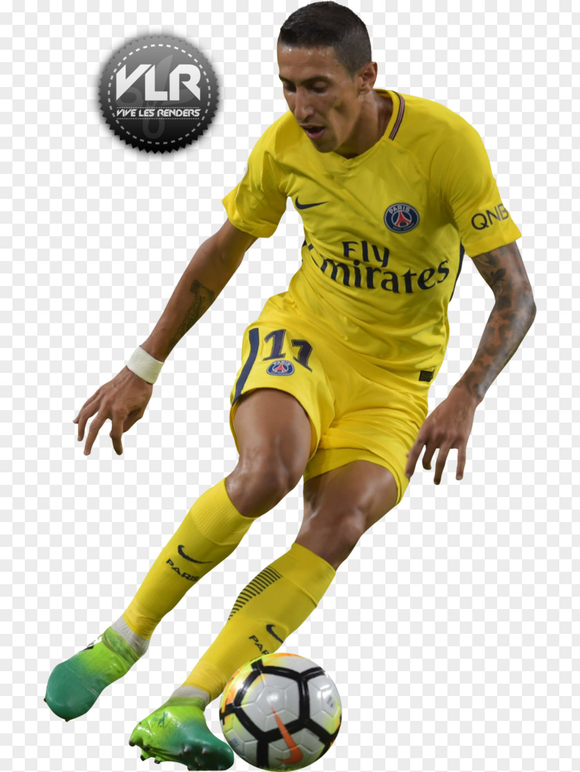 Football Ángel Di Maria Paris Saint-Germain F.C. Player Jersey PNG