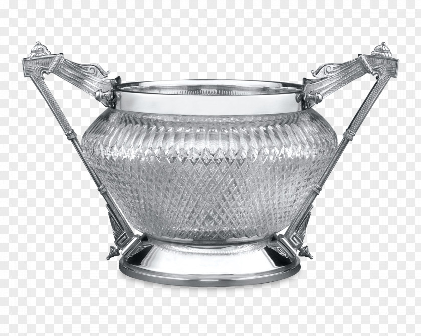 Glass Bowl Silver Cookware Accessory PNG