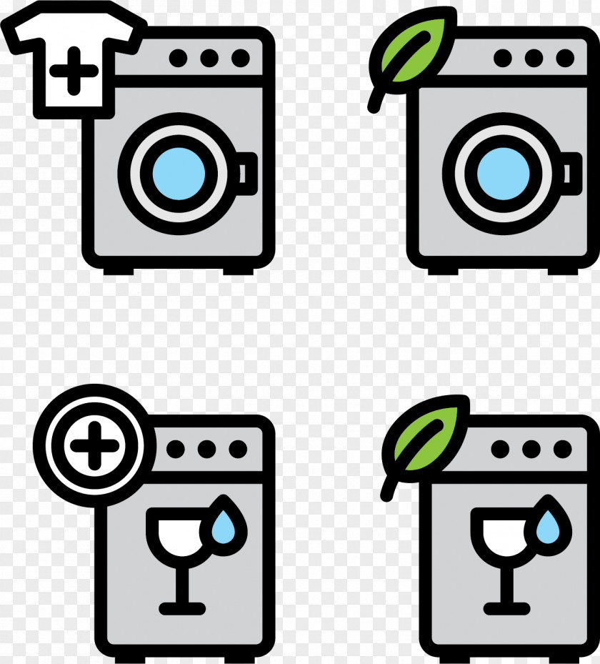Haier Washing Machine Style Laundry Symbol Self-service PNG